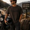 Dutch Peak men's oversized moto lifestyle T-shirt for riders and travelers Material: 100% Premium Cotton Fit: Oversized Neck: Round Neck Sleeve: Half Sleeve Occasion: Casual, Travel, Riding Pattern: Printed Country of Origin: India